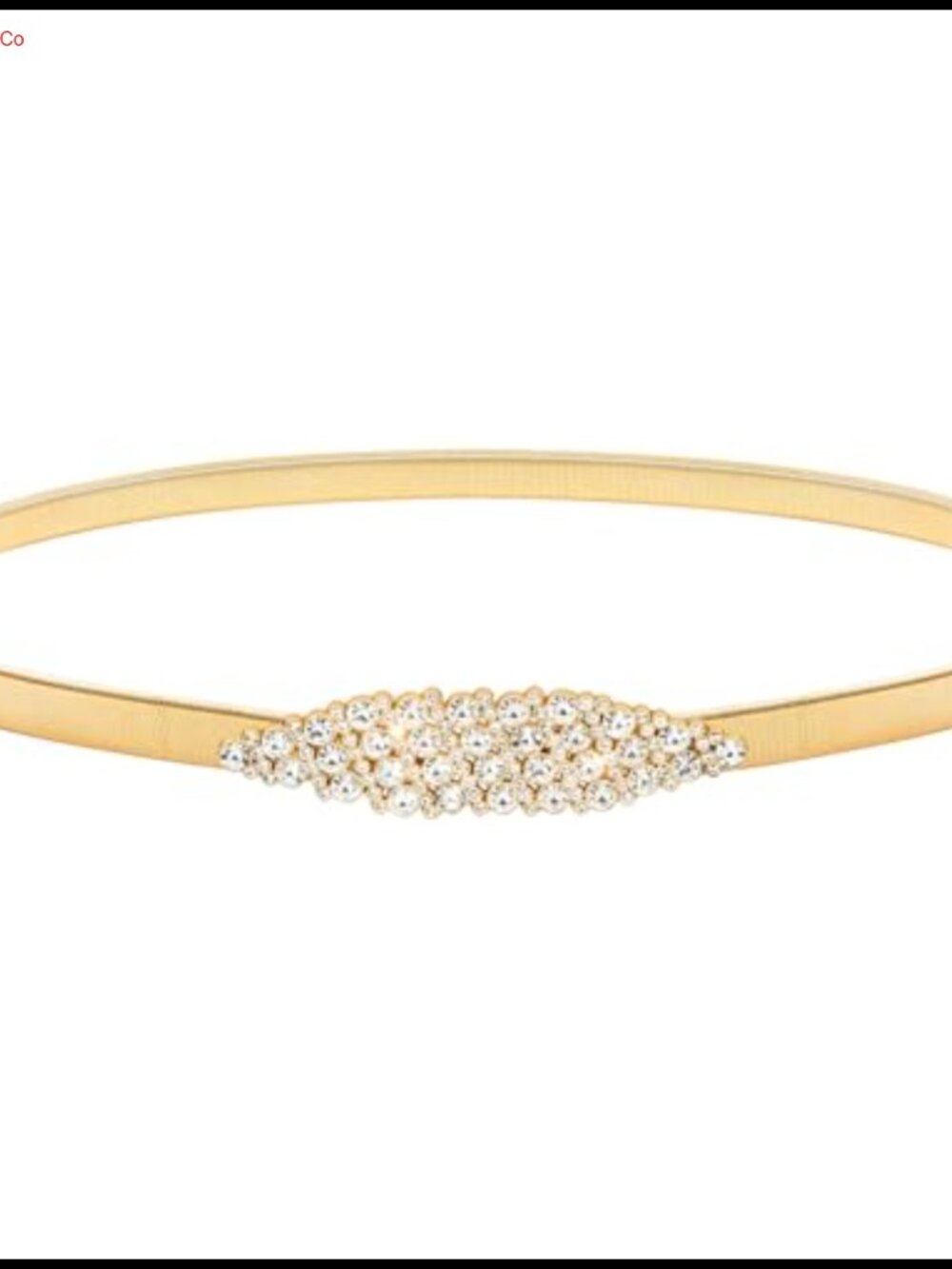 Women's Skinny Metal Waist Belt Elastic Thin Stretch Chain Belt
